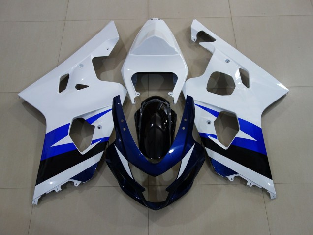 2004-2005 Blanc Brillant & Bleu Profond GSXR 600-750 Carénage