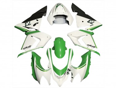 2004-2005 Blanc Brillant & Vert ZX10R Carénage