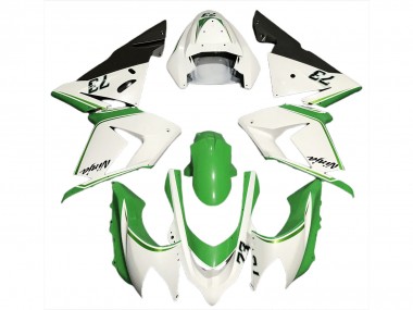 2004-2005 Blanc Brillant & Vert ZX10R Carénage