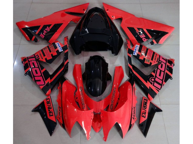 2004-2005 Rouge & Noir & Logos ZX10R Carénage