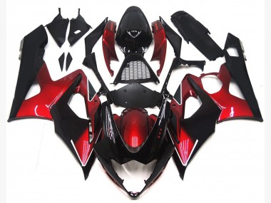 2005-2006 Rouge Marron & Noir Brillant GSXR 1000 Carénage