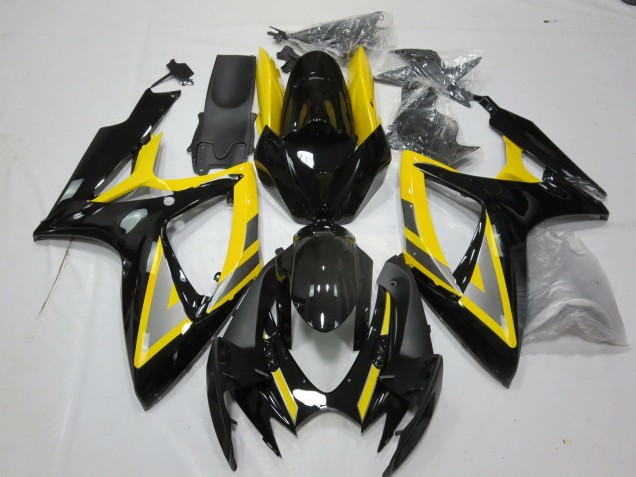 2006-2007 Argent & Noir Jaune GSXR 600-750 Carénage