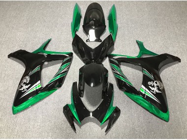 2006-2007 Design Vert Brillant & Noir GSXR 600-750 Carénage