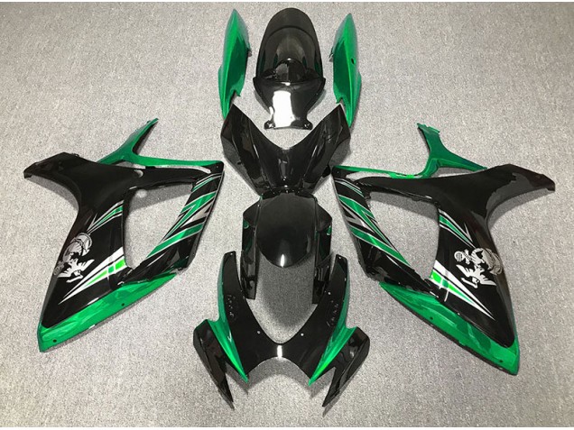 2006-2007 Design Vert Brillant & Noir GSXR 600-750 Carénage