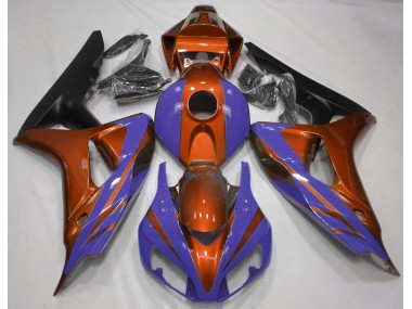 2006-2007 Orange Brillant & Bleu Foncé CBR1000RR Carénage