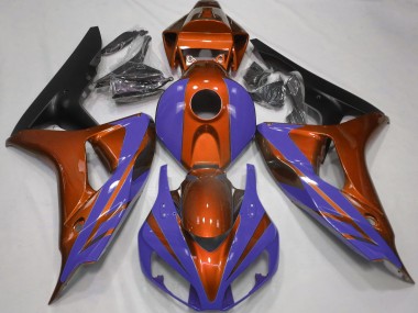 2006-2007 Orange Brillant & Bleu Foncé CBR1000RR Carénage