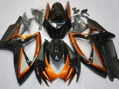 2006-2007 Orange Brillant & Noir GSXR 600-750 Carénage