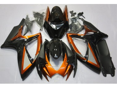 2006-2007 Orange Brillant & Noir GSXR 600-750 Carénage