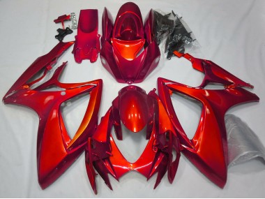 2006-2007 Rouge Brillant Uni GSXR 600-750 Carénage