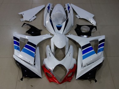 2007-2008 OEM Style Bleu & Blanc GSXR 1000 Carénage