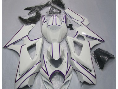 2007-2008 Rayure Épingle Violet Blanc Brillant GSXR 1000 Carénage