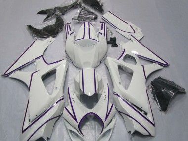 2007-2008 Rayure Épingle Violet Blanc Brillant GSXR 1000 Carénage