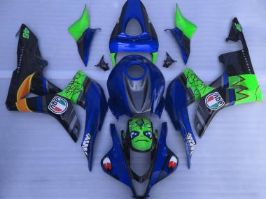 2007-2008 Requin Bleu & Vert CBR600RR Carénage