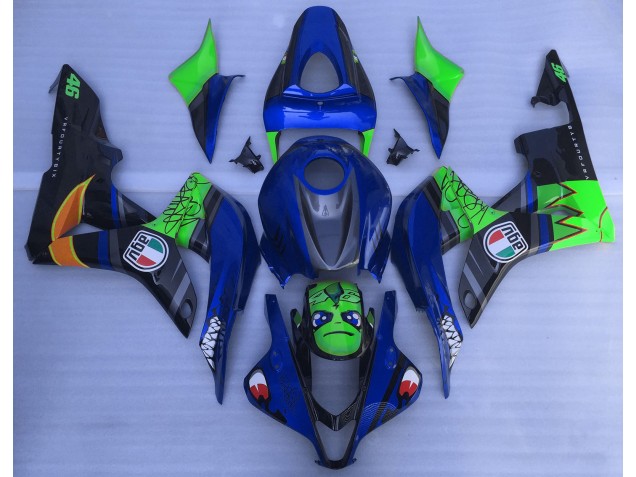 2007-2008 Requin Bleu & Vert CBR600RR Carénage