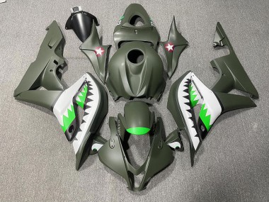 2007-2008 Requin Vert Mat & Vert Clair CBR600RR Carénage