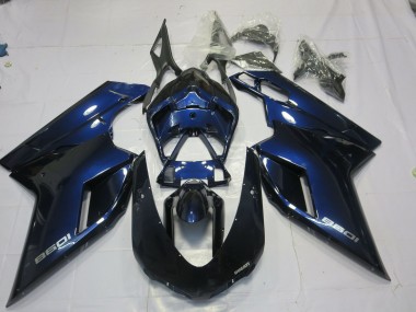 2007-2014 Bleu Profond Ducati 848 1098 1198 Carénage