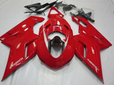 2007-2014 OEM Style Rouge Brillant Ducati 848 1098 1198 Carénage