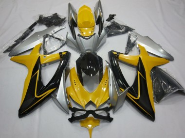 2008-2010 Jaune Noir & Argent GSXR 600-750 Carénage