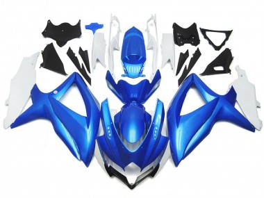 2008-2010 Style Personnalisé Bleu Clair & Blanc GSXR 600-750 Carénage