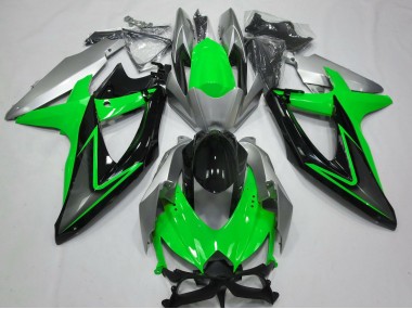 2008-2010 Vert & Argent GSXR 600-750 Carénage