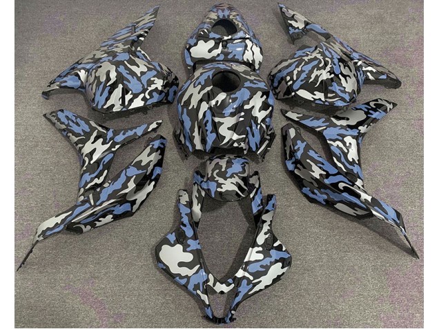 2009-2012 Bleu & Argent Camo CBR600RR Carénage