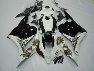 2009-2012 Or Noir & Blanc CBR600RR Carénage