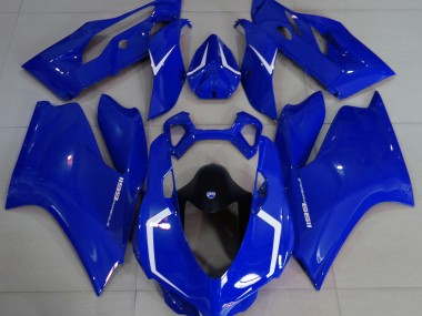 2011-2014 Bleu Brillant & Blanc Ducati 1199 Carénage