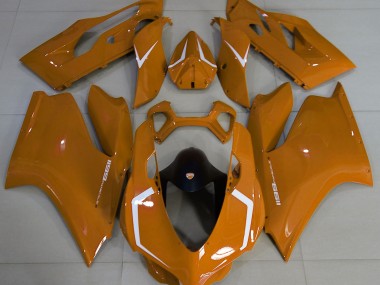 2011-2014 Orange Brillant & Blanc Ducati 1199 Carénage