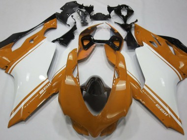 2011-2014 Orange Brillant Blanc & Noir Ducati 1199 Carénage