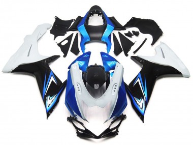 2011-2024 Style Bleu Clair & Blanc Brillant Avec Noir GSXR 600-750 Carénage