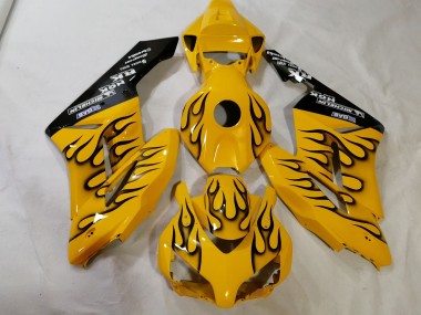 2012-2016 Jaune Personnalisé Flamme CBR1000RR Carénage